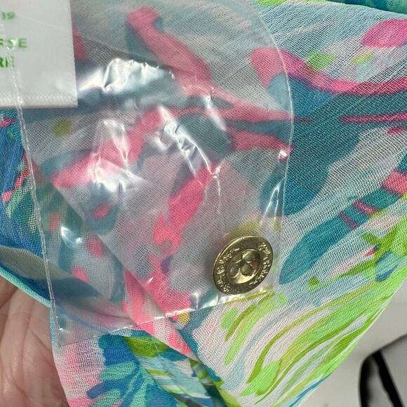 NEW Lilly Pulitzer Fished My Wish Natalie Maxi Coverup Dress colorful Size large - Picture 9 of 11